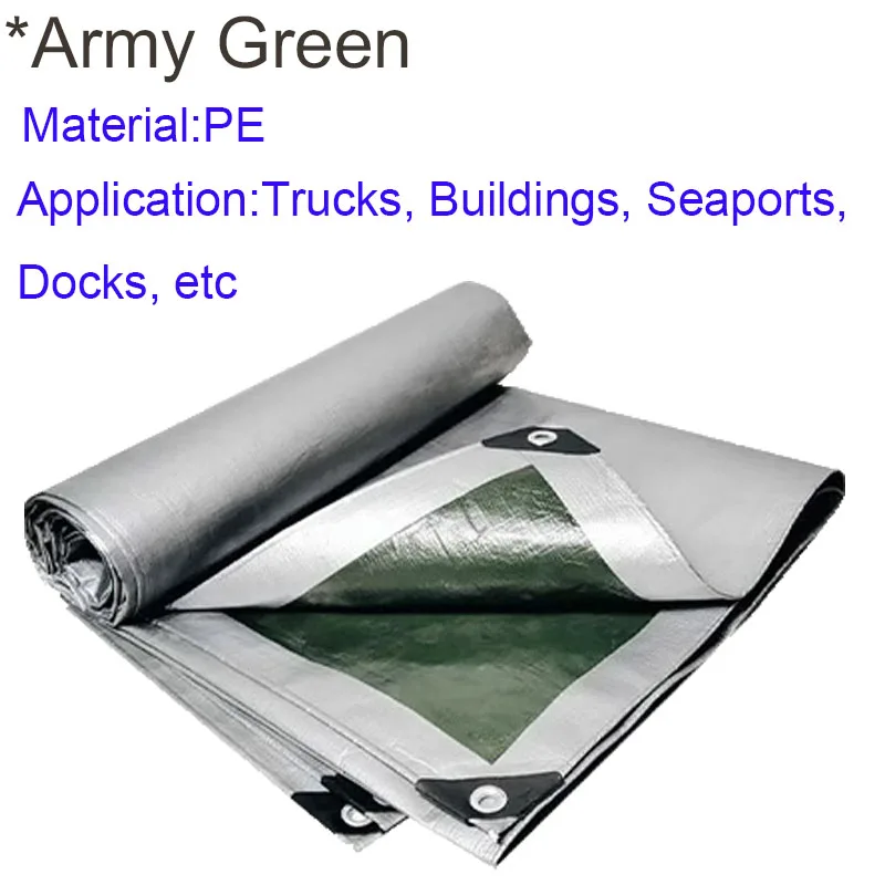 Army Green Thickened Waterproof Cloth Sunscreen Heat Insulation Cold-resistant Durable Tightly Organized