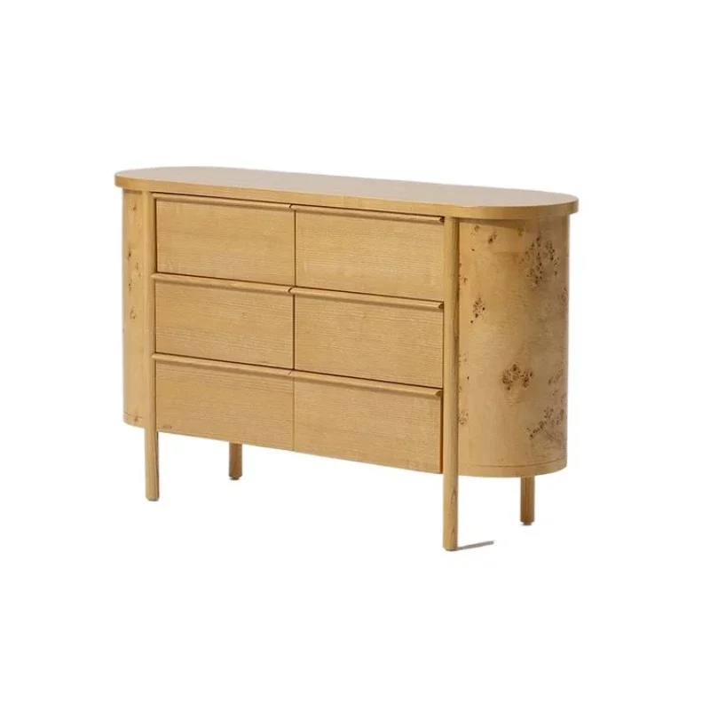 

Italian mahogany core wood grain edge cabinet, chest living room storage wine