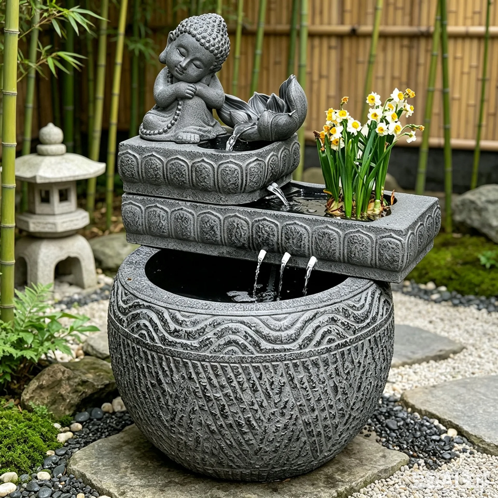 New Chinese-style fish tank circulating water flowing water ornament, landscape, outdoor courtyard fountain garden decoration