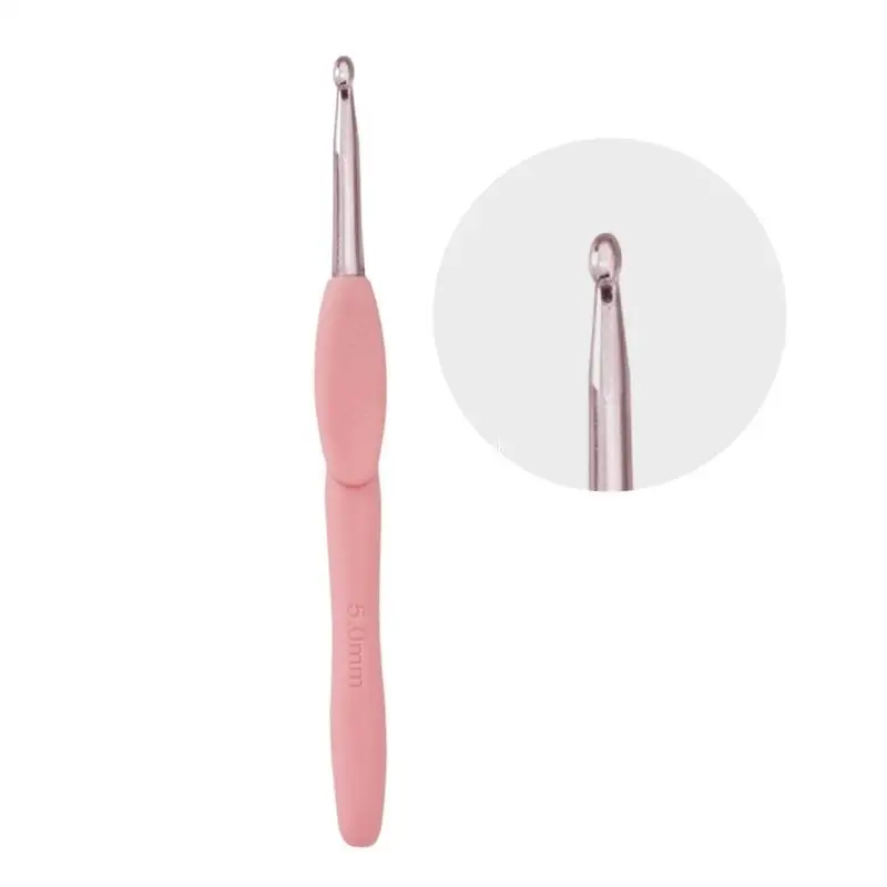 8Pcs Professional Long Handle Crochet Hook, 2.5mm-6.5mm Ergonomic Crochet Hook Set, Crochet Needle for Beginner