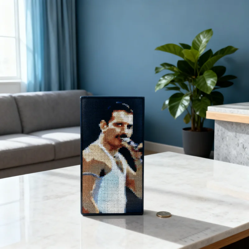 4891pcs MOC Freddie Mercury - The Legend Mosaic 40 X 78 Cm 15.7 X 30.7 In Sculptures Mosaic Model Building Blocks Construction
