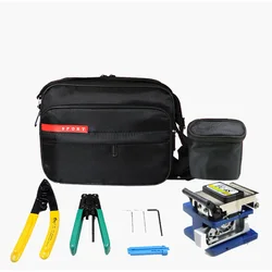 Fiber Optic Tools Kits 7 in 1 FTTH fiber optic tool bag + fiber stripper + fc-6s fiber cleaver+ miller