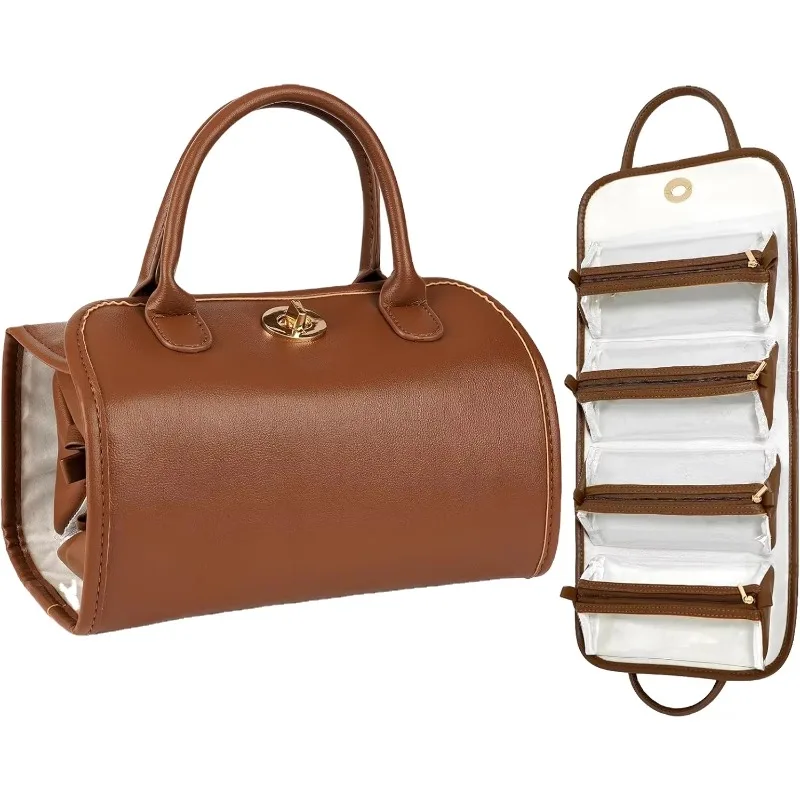 

Travel Wash Bag Foldable Wash Bag with Removable Bag Large Capacity 4-in-1 Cosmetics Storage with Handle