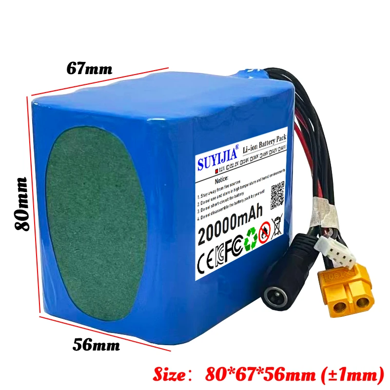 18650 3S4P بطارية ليثيوم أيون 12 فولت 20000 مللي أمبير مع BMS عالية الطاقة التحكم عن بعد قارب طعم صيد بطارية ل V030 GPS قارب الطعم #4