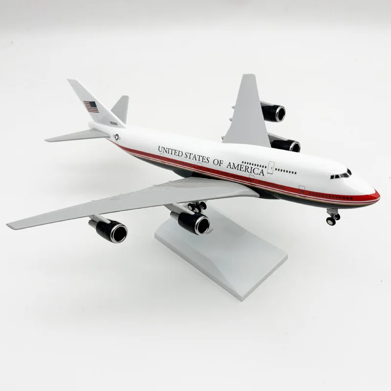 New 30cm Collectible Aircraft Air Force One B747-200 Resin Airplane Model Kit with Stand For Collection Display or Aviation Gift