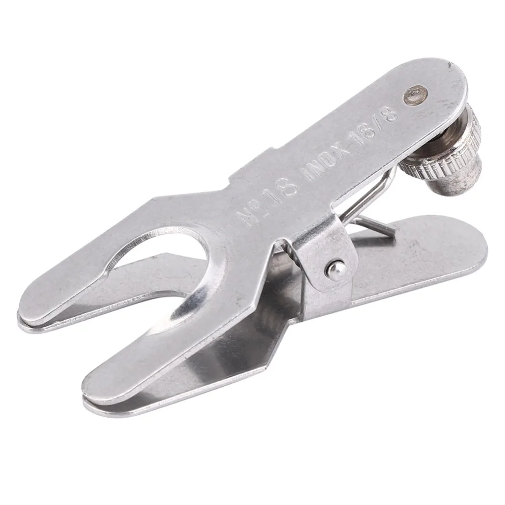 12#, 18#, 28#, 35#, 40# Metal Spherical Joint Clamp Solid Silver Tone Lab Pinch Clamp Multi Size Small Size Metal Joint Clamp