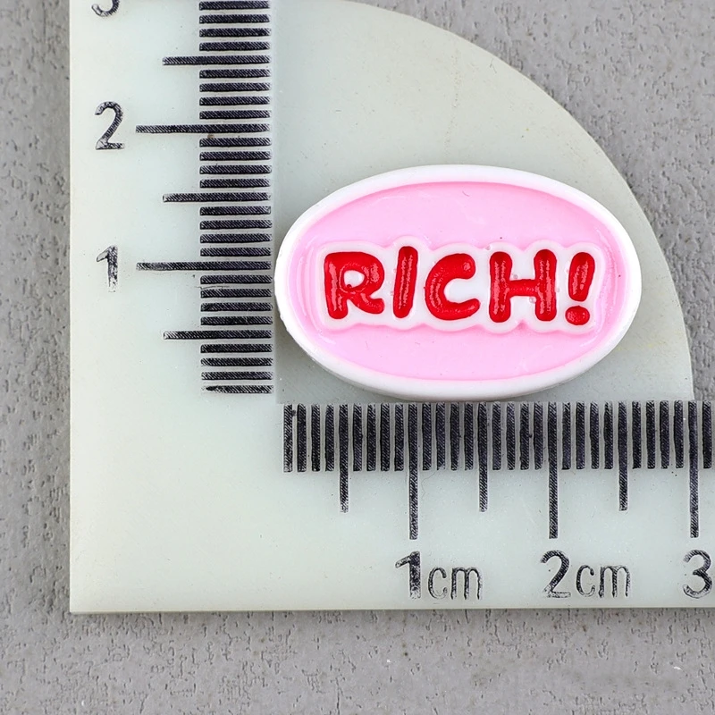 20pcs Kawaii Resin Words Tag Miniature Flatback Cabochon Art DIY Craft Decoration Lucky Wish Word Rich Miss Nice Girls Ornaments