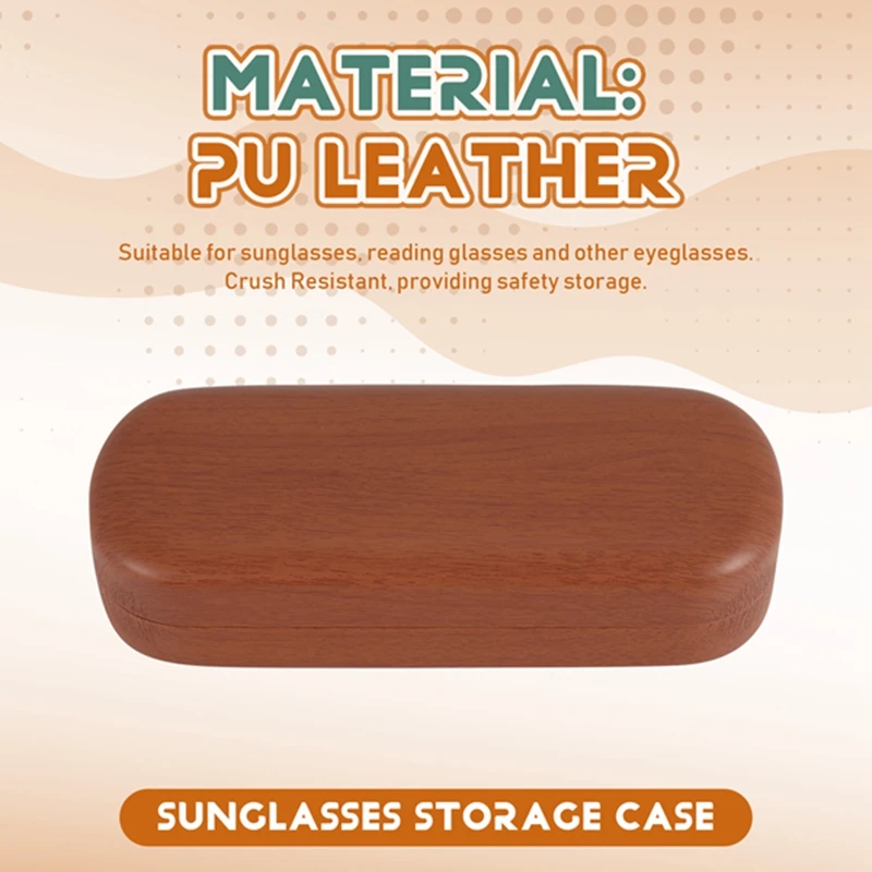 Портативный футляр для очков, жесткая деревянная оправа для очков, коробка для очков для чтения, держатель для солнцезащитных очков, чехол для хранения