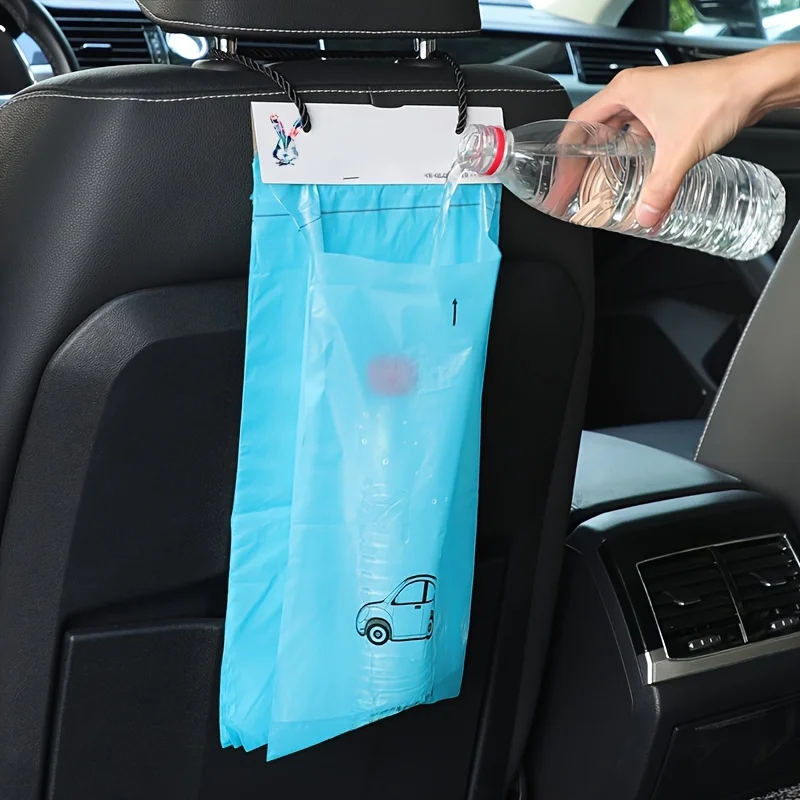 50PCS Car garbage bag adhesive disposable creative car storage hanging car garbage bin car interior supplies