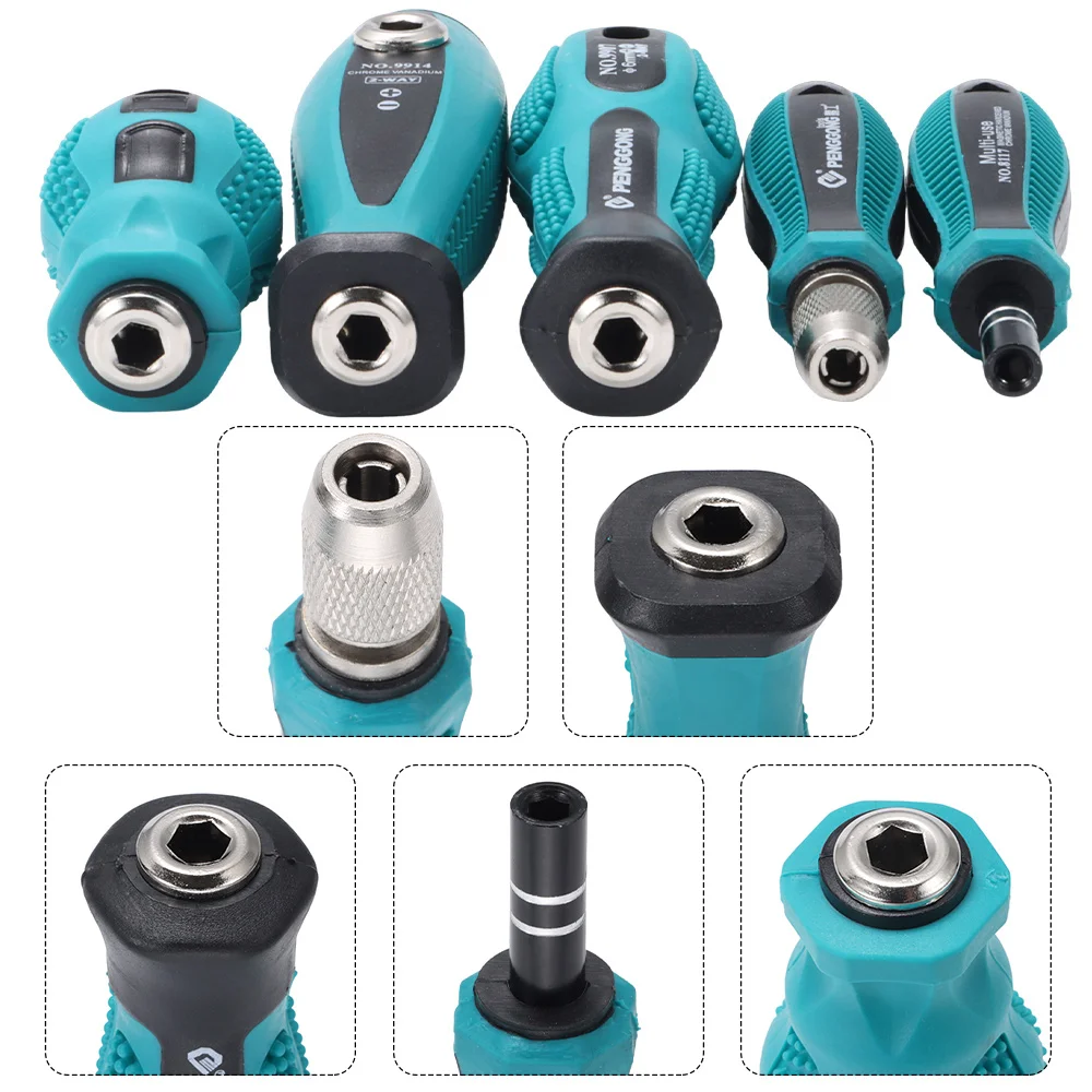 1Pcs Adapter For Screwdriver Bit Screwdriver Handle 5mm Round 6.35mm 4mm Hex Screw Driver Bits Holder Multipurpose Magnetlc Rod