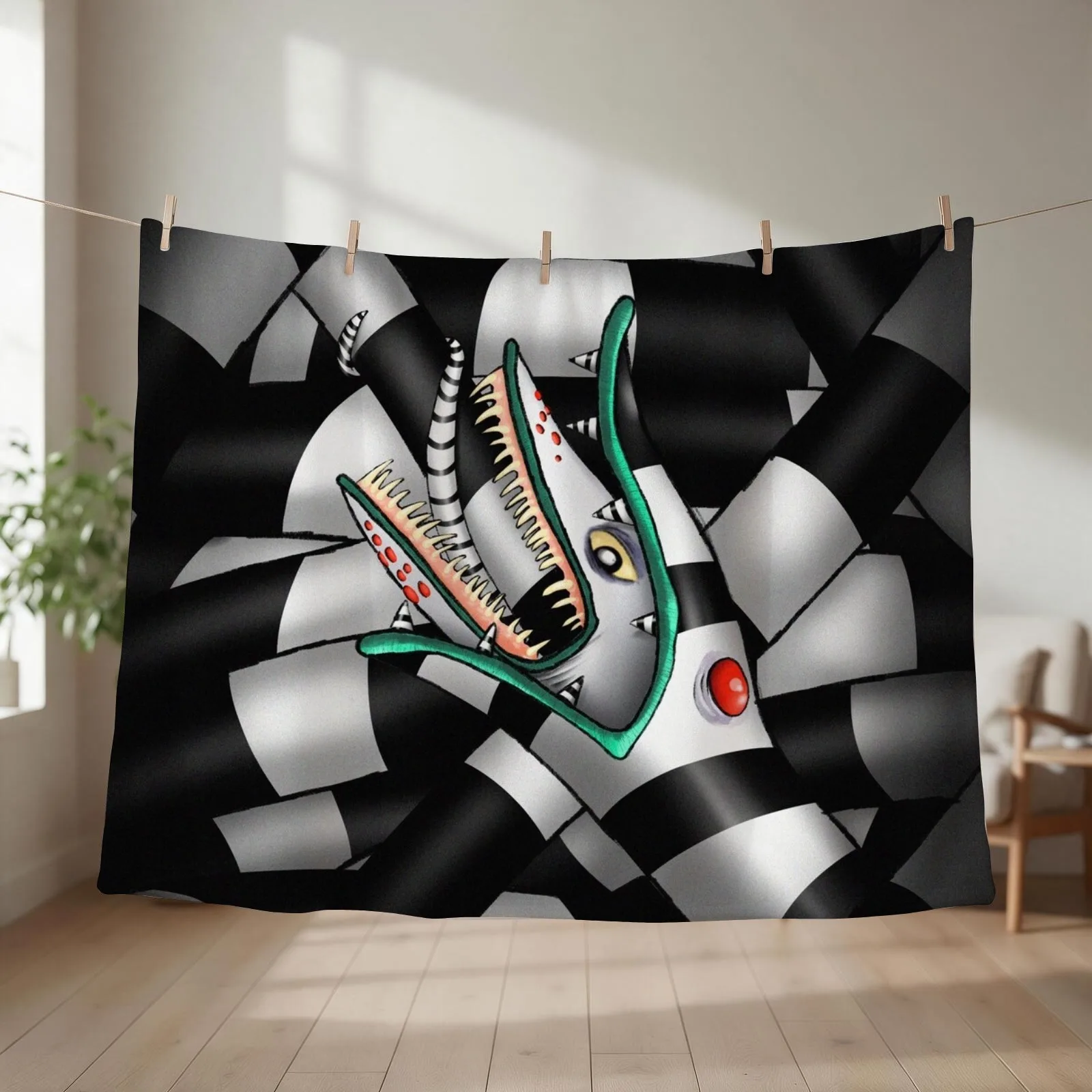 Self-Consuming Sandworm Throw Blanket couch cozy soft plush fuzzy picnic outdoor blanket