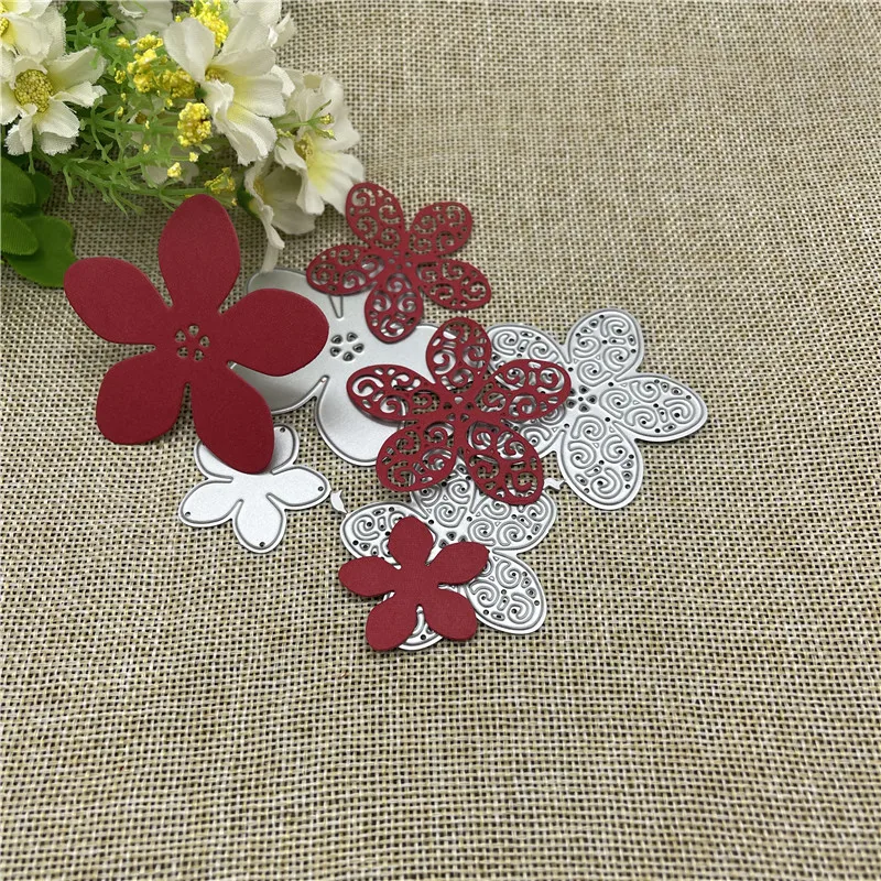 Flowers  lace Metal Cutting Dies Stencils For DIY Scrapbooking Decorative Embossing Handcraft Template