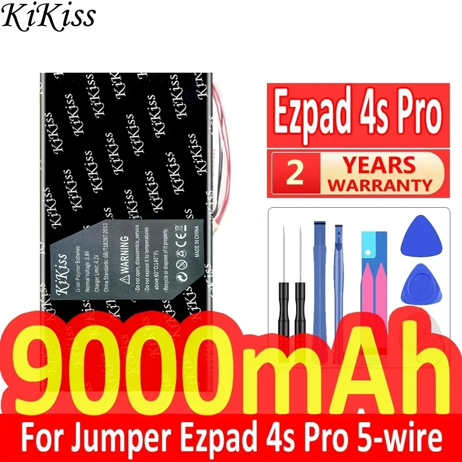 KiKiss Battery 9000mAh Ezpad 4s Pro (5 Lines) For Jumper Ezpad 4sPro 5-wire Laptop