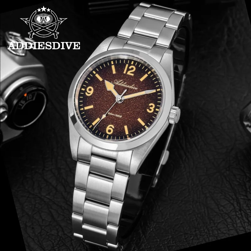 

ADDIESDIVE Men's Watch reloj hombre 10Bar Waterproof C3 Luminous AD2544 Sapphire Glass 316L Stainless Steel Quartz Wristwatch