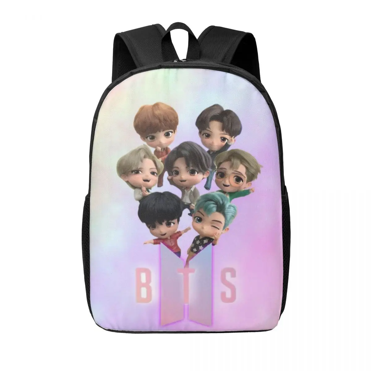 

17-Inch Student Backpack Popular-KPOP-Like-B-TS Comfortable and Practical Backpack for Daily Use, School, and Travel