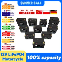 12V Motorcycle Battery LiFePO4 4Ah 7AH 9Ah Lithium Iron Phosphate Built in BMS CCA 260A 350A 450A 520A 620A for ATV UTV Scooter