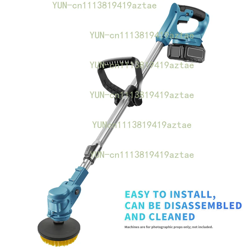 6-in-1 Retractable Electric Cleaning Brush Multi-Function Cleaner Bathroom Polisher Yard Leaf Snow Sweeping Power Scrubber