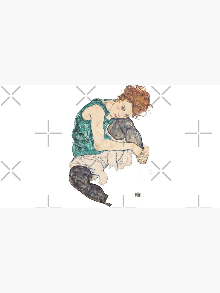 HD Seated Woman With Legs Drawn Up , By Egon Schiele - HIGH DEFINITION Cap For Unisex Adult Outdoor Casual Sun Baseball Caps image 6