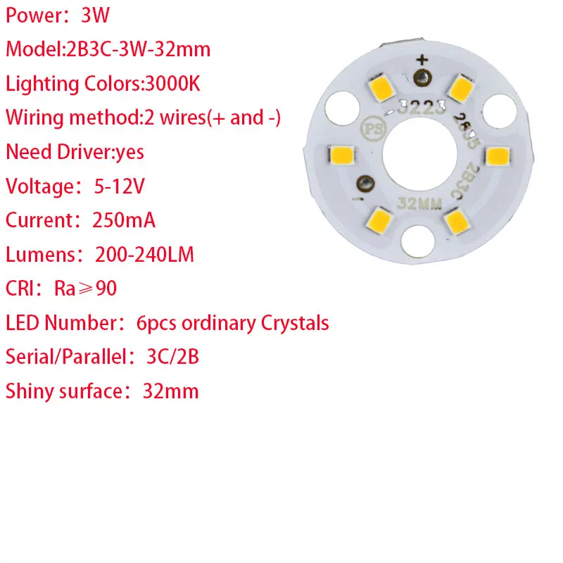 Chips de bombillas LED, suministro de accesorios de iluminación, 2B3C/5C, 3W/5W, 2835 SMD