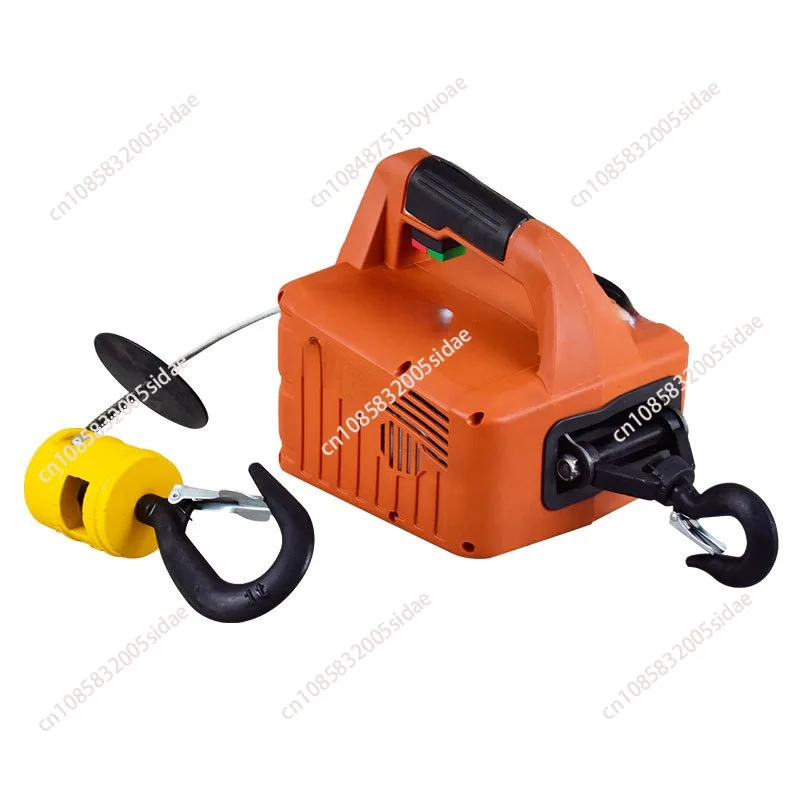 Portable Electric Hoist Household Portable Crane Hand Winch Pull Block Wire Rope Hoist