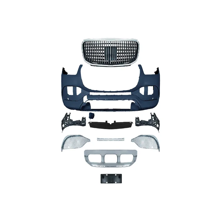 New Item With Included Clips Body Kit Mercedes GLS X167 W167 Facelift Maybach Front And Rear Car Bumpers Diffuser Plastic