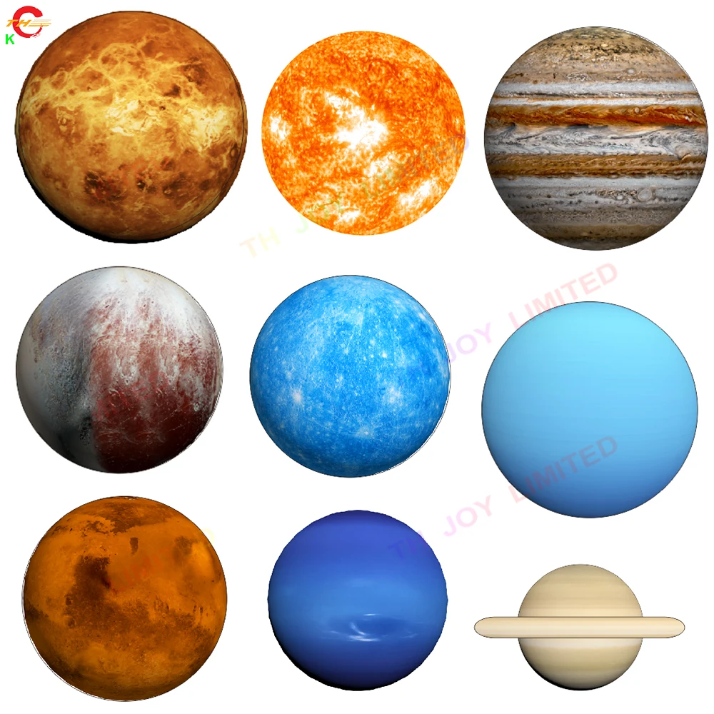 Free Shipping Nine Planets of The Solar System Inflatable Planet Balloon for Astronomy Planetarium Education Club Decoration