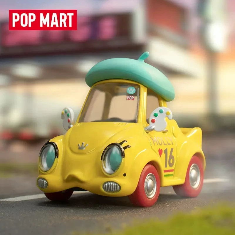 POP MART POPCAR Happy Weekend Series Blind Box Mystery Box Guess Bag Toys Doll Cute Anime Figure Desktop Ornaments Collection