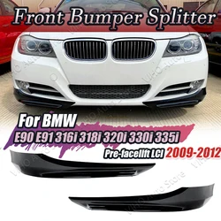 For BMW 3 Series 320i 330i E90 E91 LCI Facelift Car Front Bumper Lip Body Kit Spoiler Splitter Bumper Canard Lip 2007-2012