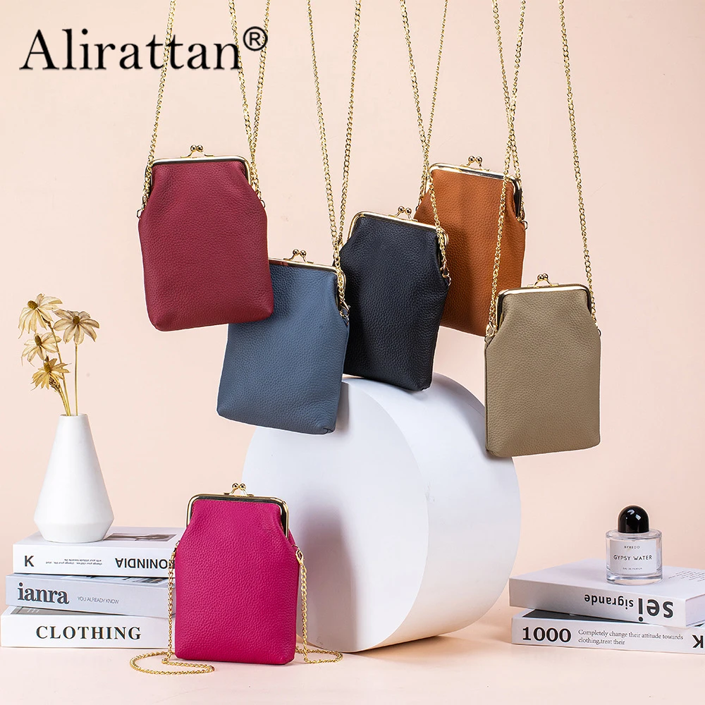 

Alirattan 2026 New Style Crossbody Bag Made Layer Cowhide Fashionable Versatile Portable Single-Shoulder Chain Bag for Women