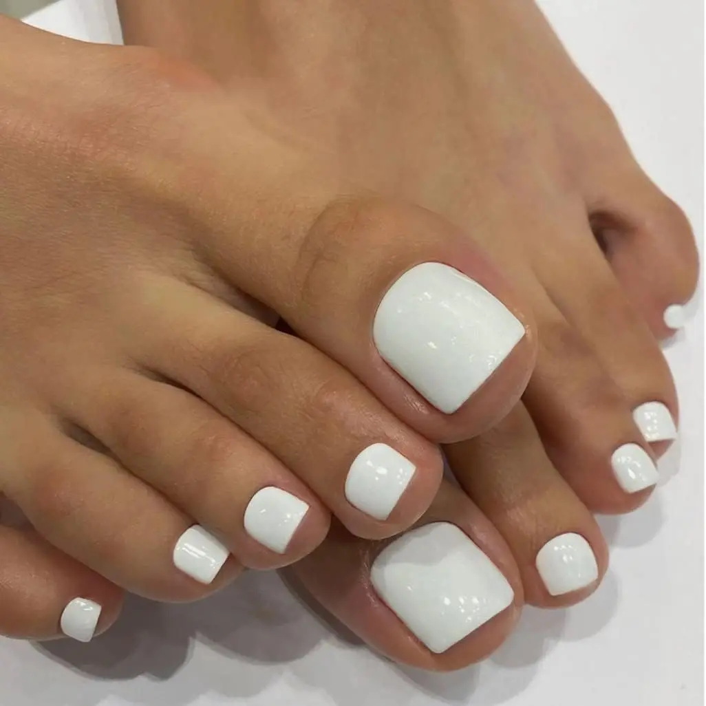 120pcs False Toe Nail Tips 12 Sizes White Full Cover Fake Toenail Tips Press On Salon Toe Nail Art Extension Design Toenails Art view 2