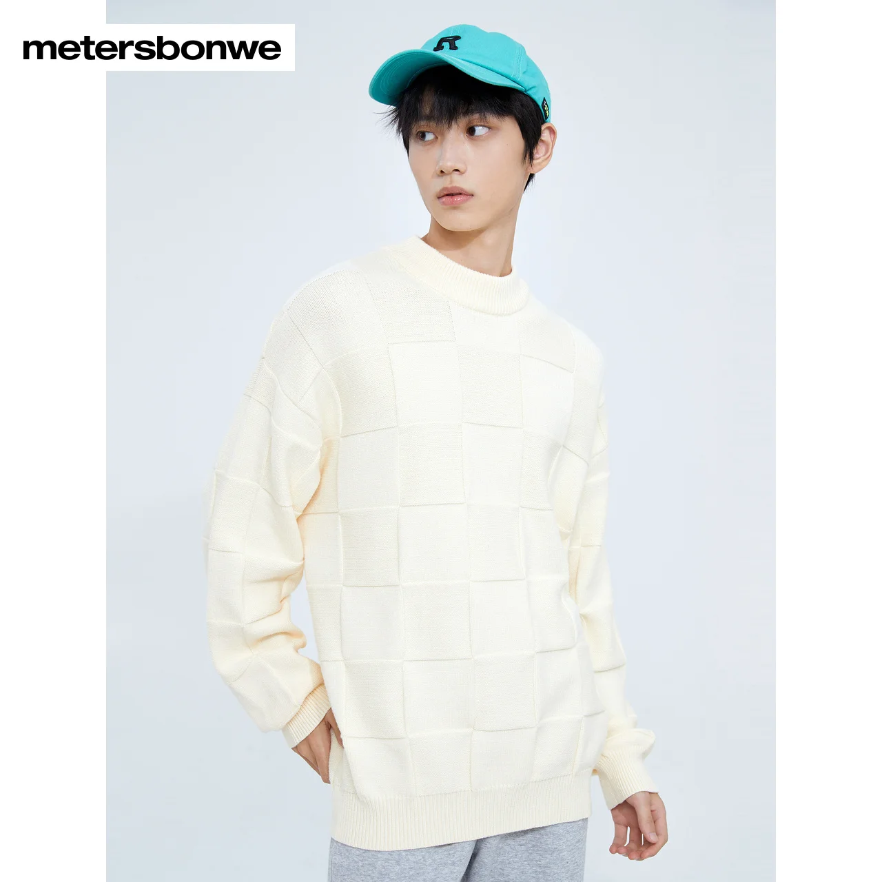 Metersbonwe-Men's Long-Sleeved Solid Color Sweater Jumper Loose Elegant Pullover Warm Daily Commute Winter