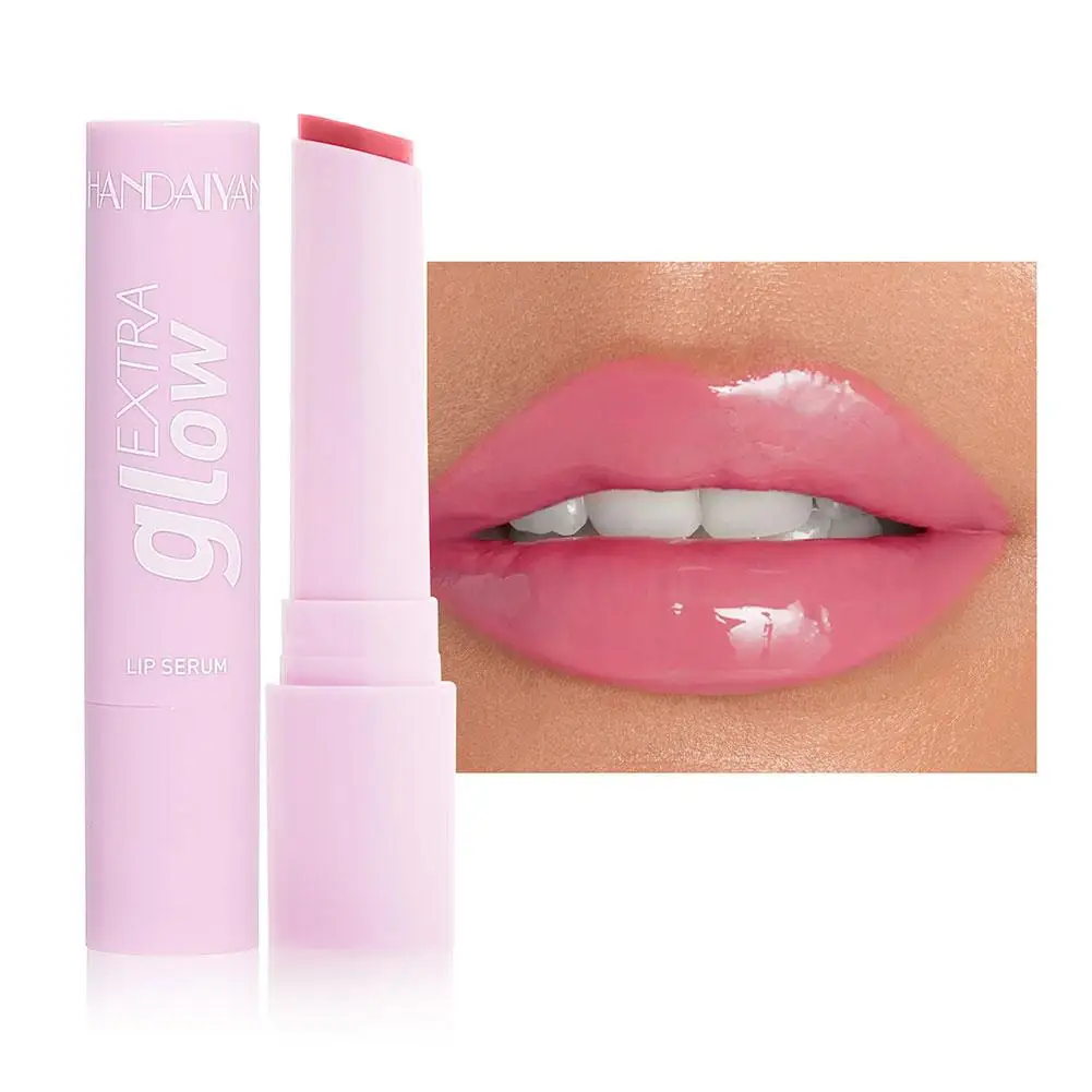 Lápiz labial de gelatina de 8 colores, espejo hidratante, cristal de tinte ligero de agua, brillo de labios sólido rosa, Sexy, maquillaje de labios, cosméticos, B0i2