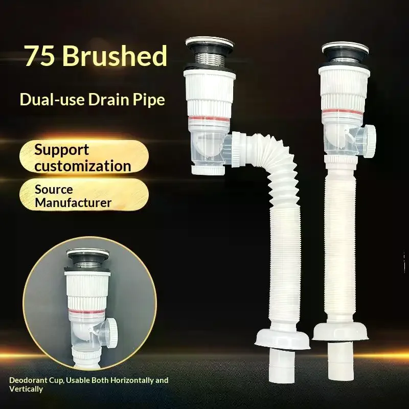 1Pcs Retractable Flexible Deodorizing Anti-Odor Anti Clogging Flip Top Kitchen Sink Drain Pipe Filter Downspout For Bathroom