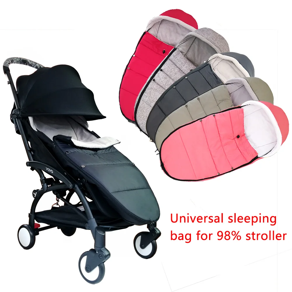 Accesorios universales para cochecito de bebé, bolsa de dormir, calcetín Bilateral con cremallera, a prueba de viento, saco de dormir cálido,