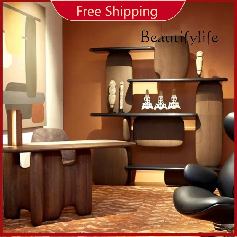 

C Italian Bookcase Simple Modern Nordic Retro Italian Minimalist Bookshelf Display Nordic Fashion