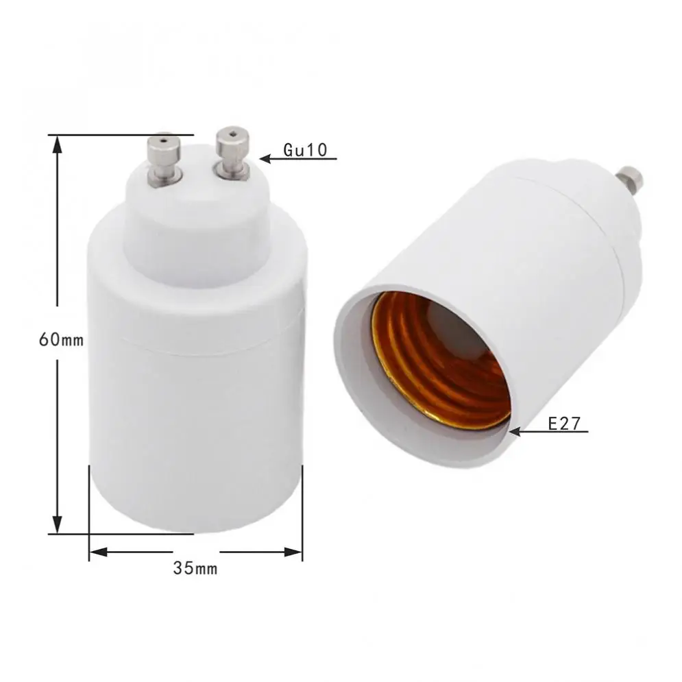 GU10 To E27 110-250V Light Bulb Socket Converter Lamp Base Adapter Standard LED Lights Fixtures