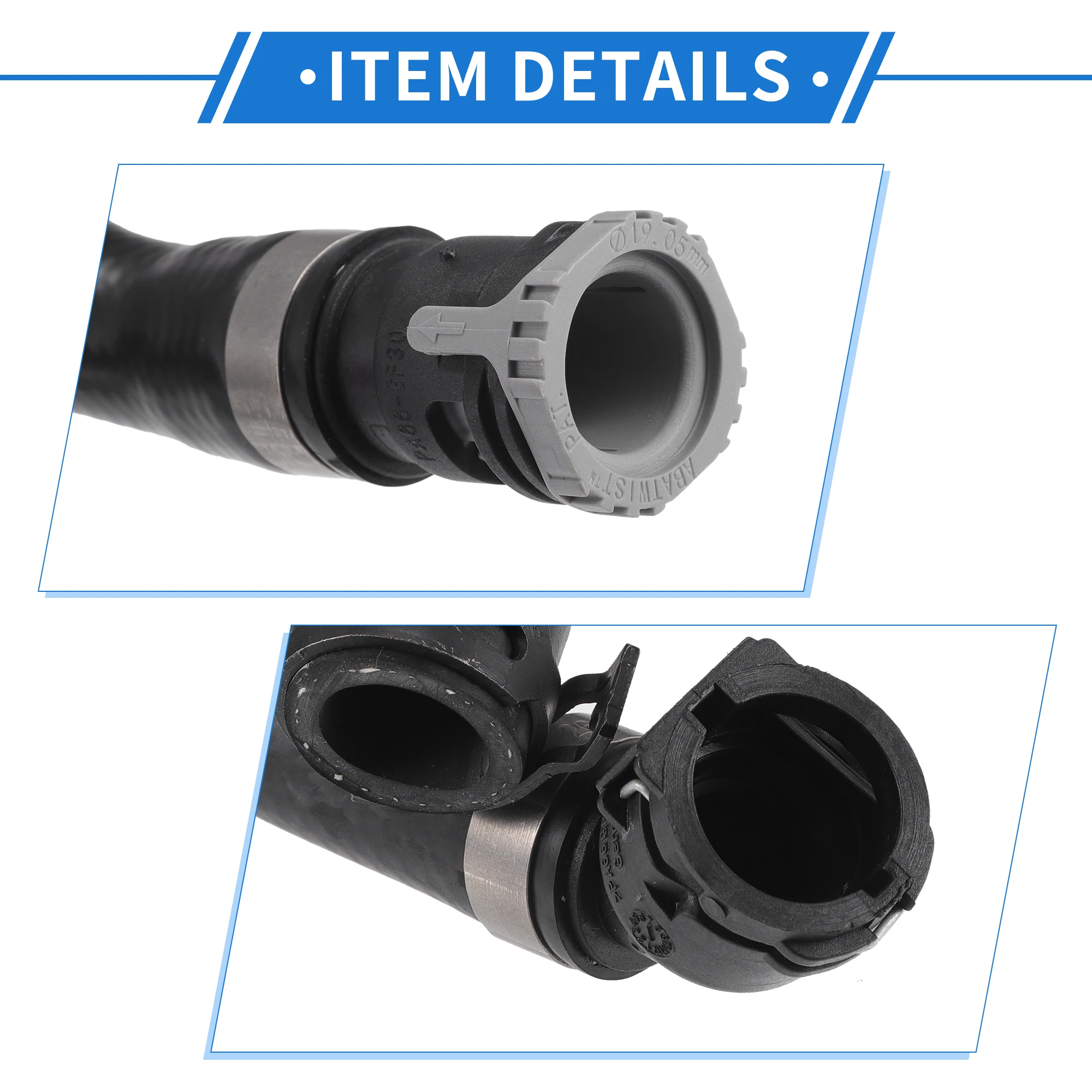 ท่อเครื่องทำความร้อน HVAC UXCELL ใช้ได้กับฟอร์ด เอสเคป 2013-2019,ท่อยางเครื่องทำความร้อนน้ำเครื่องยนต์สีดำทนทาน