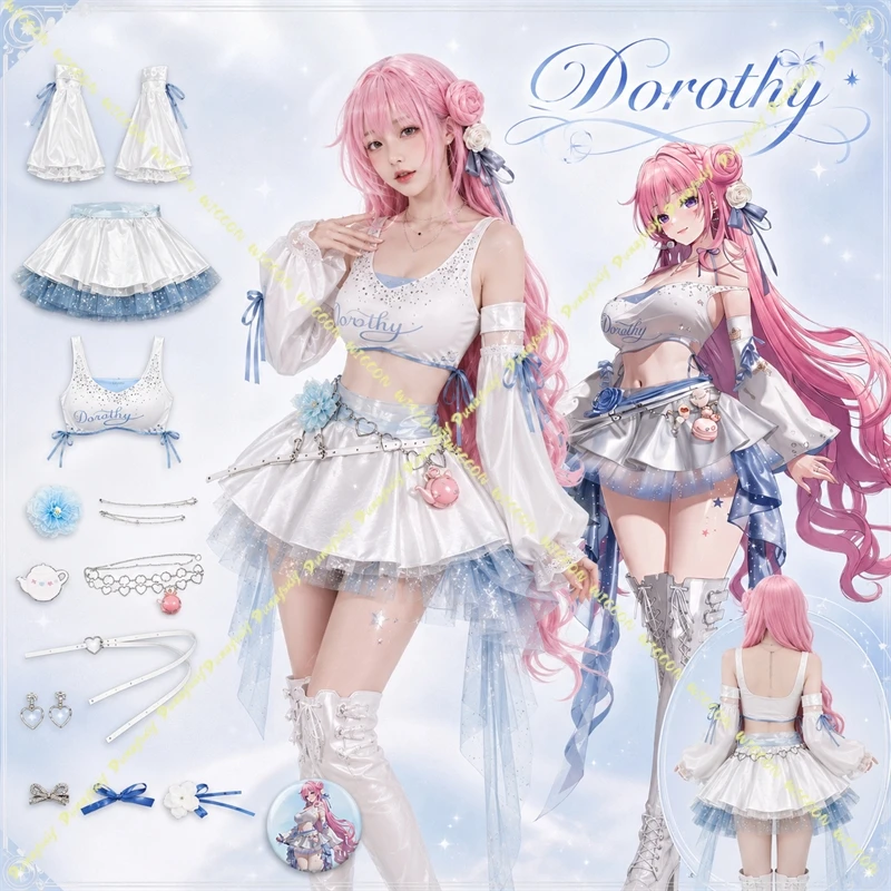 GodVictory Cosplay NIKKE Dorothy-Lunar Light Costume de cosplay, tenue de jeu d'anime pour Comic-Con, performance sur scène, vêtements de jeu de rôle