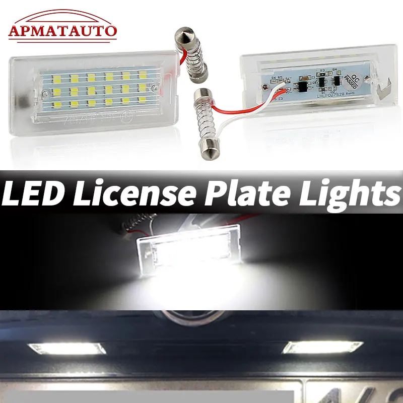

License Plate LED Lights For BMW X5/E53 2000-2006 X3/E83 2003-2010 With Canbus No Error White Number Plate Lamps