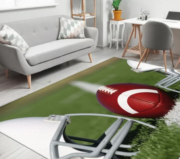 Alfombra de fútbol americano, cascos de fútbol, alfombra motivacional, alfombra antideslizante, decoración de salón, alfombra de pasillo, alfombra de entrada, alfombra de cueva para hombre