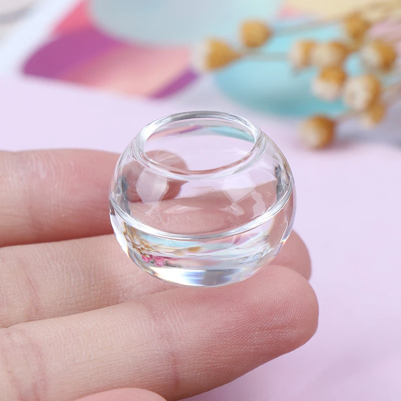 1x Dollhouse Miniature Mini Fish Tank Mini Glass Bowl Doll House Accessories
