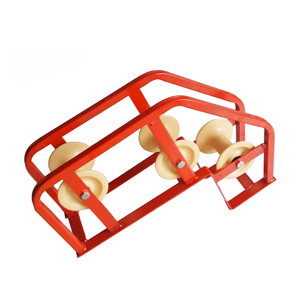 Triple Corner Ground Cable Roller Pulling Roller with Aluminum Alloy Wheels