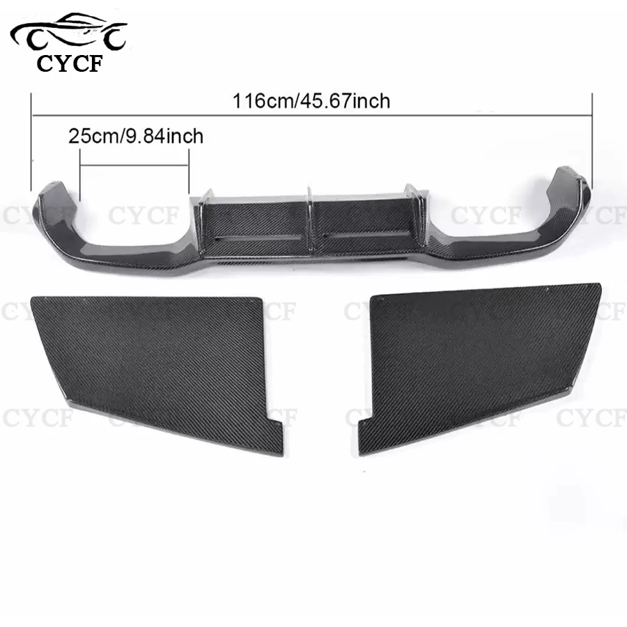 Carbon Fiber Rear Lip Diffuser For BMW M2 F87 M2C 2014-2021 MTC Style Competitive Back Bumper Hugger Spoiler