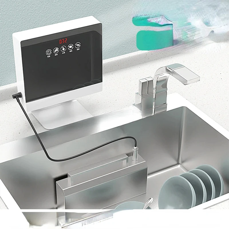 

110V/220V Automatic Household Ultrasonic Dishwasher Portable Small -Standing Installation-Kitchen Sink English Version