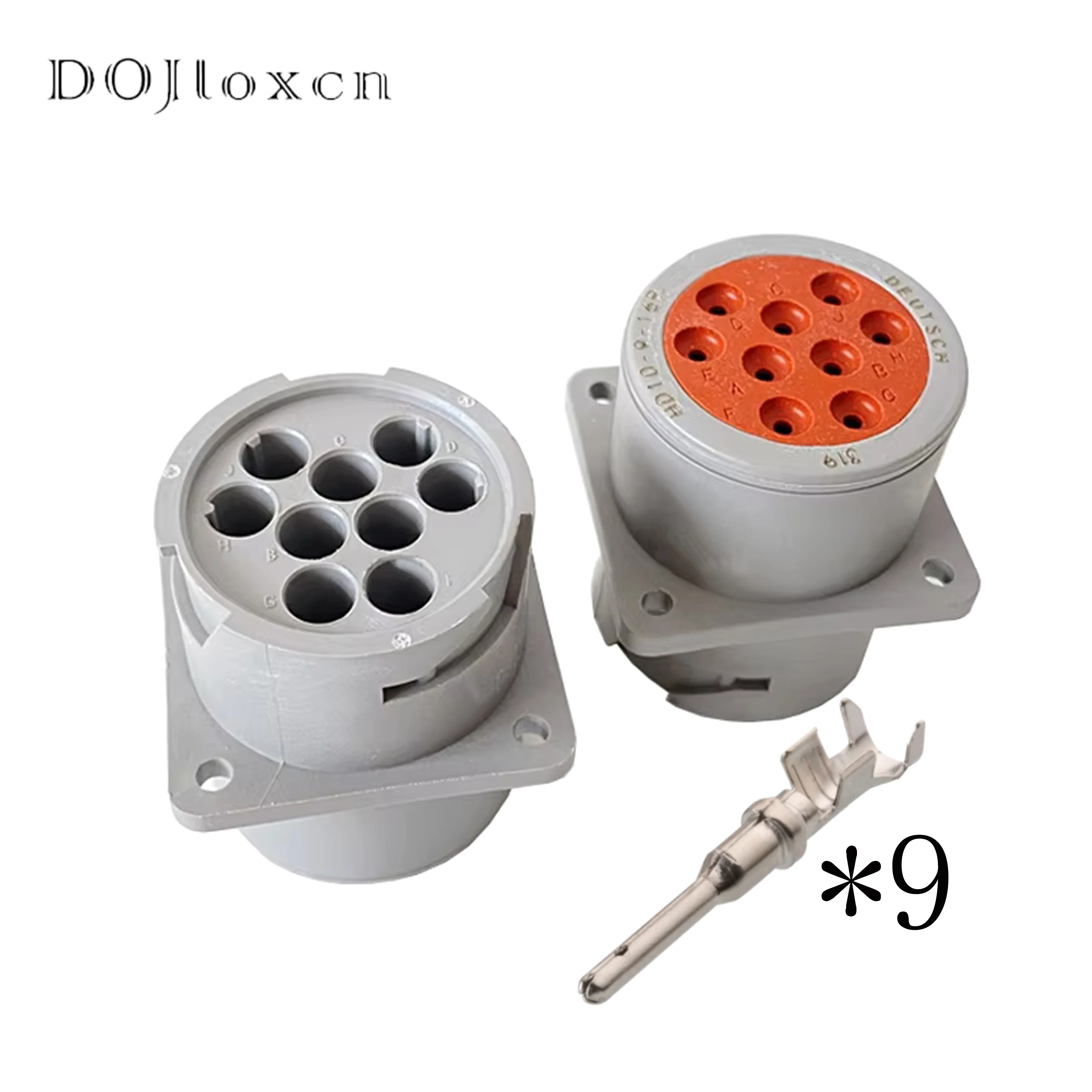 

1/5/10/20 Sets HD10-9-16P DEUTSCH 9 Pin Gray Round Diagnostic Plug Panel Fixed Water Proof Connector Original Authentic