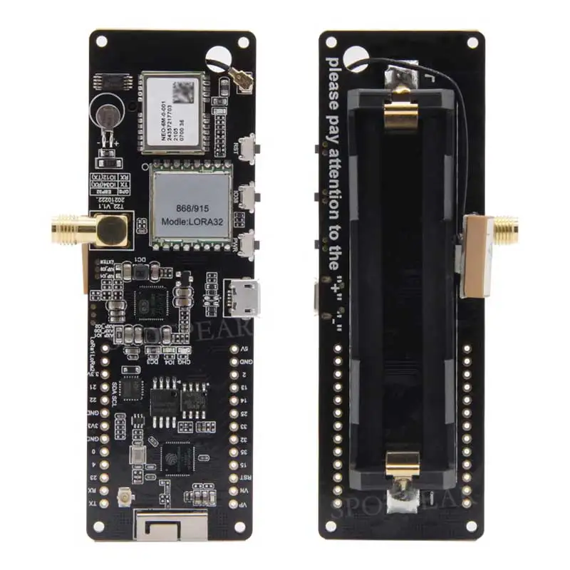 TTGO Meshtastic T-Beam ESP32 LoRa GPS Development board With 0.96inch OLED 128*64 WiFi&BLE SX1278/SX1276 433/868/915/923MHz