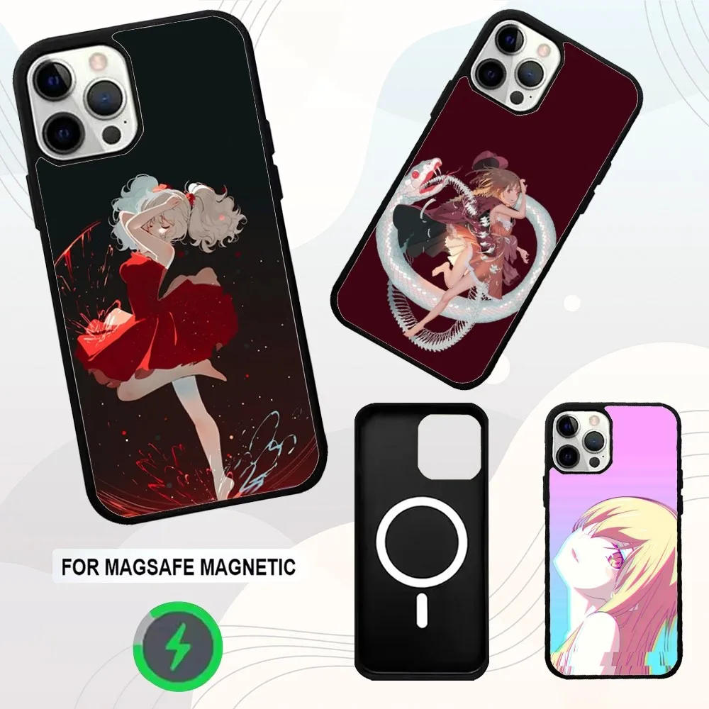 

M-Monogatari Series Phone Case For iPhone 16e,16,15,14,13,12,11,Plus,Pro,Max,Mini Magsafe Magnetic Wireless Charging