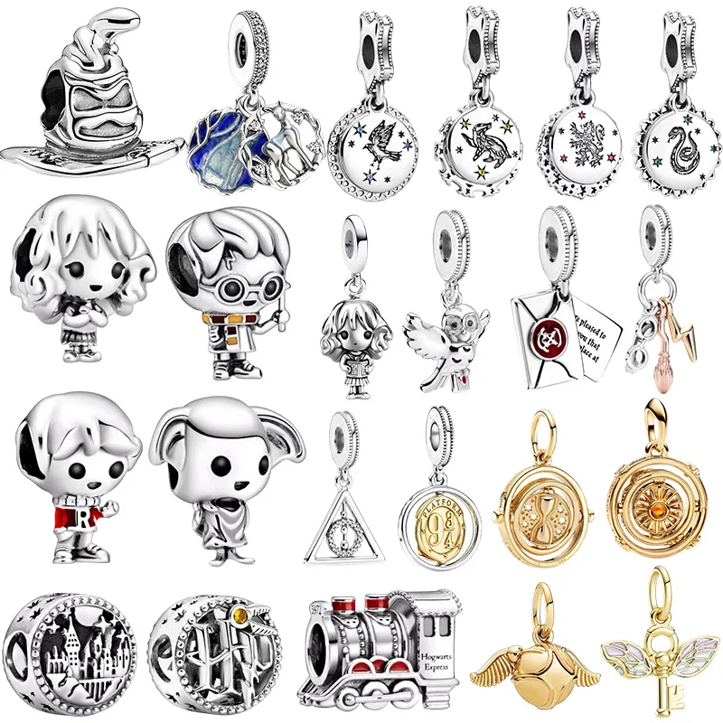 Nuevo Best Seller: Abalorio de Harry Potter Compatible con Pulseras Europeas Originales de Plata, Accesorios de Joyería DIY para Mujer