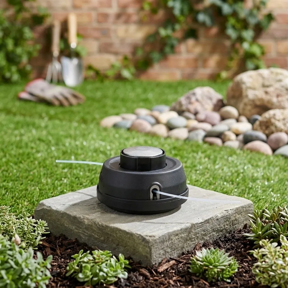 Brush Head with Integrated Bearing for Trimmer Use Fits 77 120mm Spool Dimensions Fast Install Plastic Cutting Head