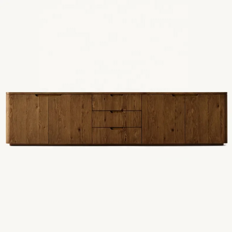 ！@Wooden TV Cabinet Villa Homestay Club Can Customize Exquisite Dining Side Cabinet Living Room Storage Furniture